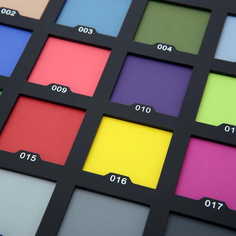 Color test card for superior digital color correction for color balance in photo.