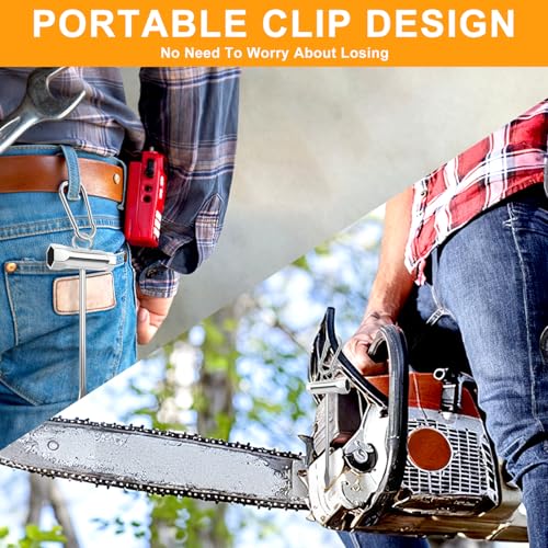 FLEXI RODS 2 Heavy-Duty Tool Hangers + 2 Chainsaw Wrenches – Organize & Maintain Trimmers, Saws & Garden Gear