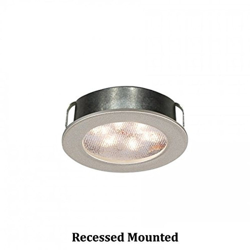 WAC Lighting HR-LED87-BN LED Round Button Lights, 3000K in Brushed Nickel Finish