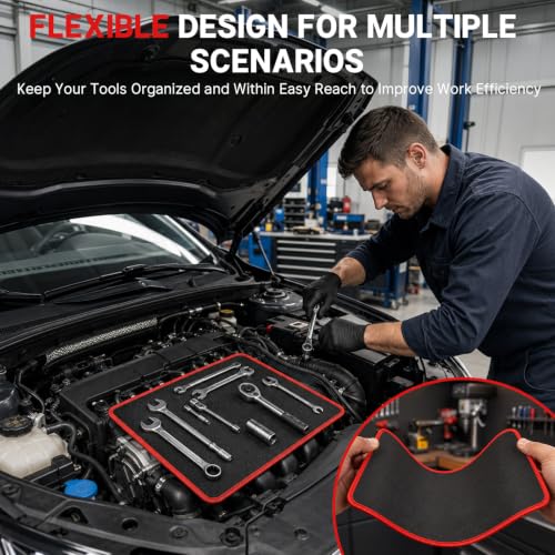 3 PCS Magnetic Tool Mat – Heavy Duty Flexible Magnetic Pads for Mechanics