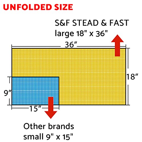 S&F STEAD & FAST Tack Cloth for Painting, woodworking, 18 x 36 Inches Dust Cloths, 6 pcs Pack/Sanding Block Set 6 Pcs, 60 80 120 180 220 320, Coarse Medium Fine Grit, Sanding Sponge Assortment