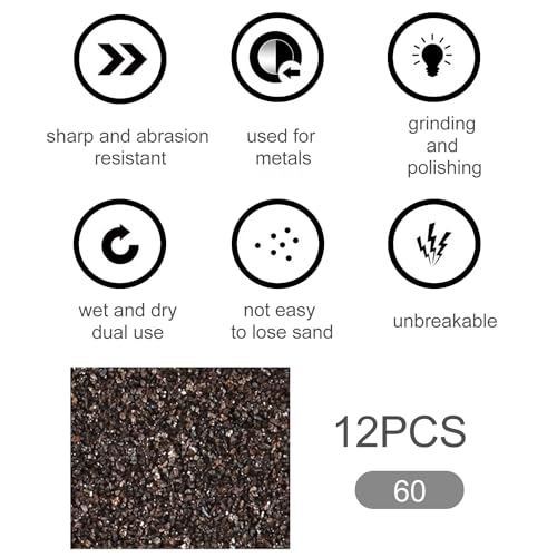 12Pcs 60 Grit Sanding Sponge