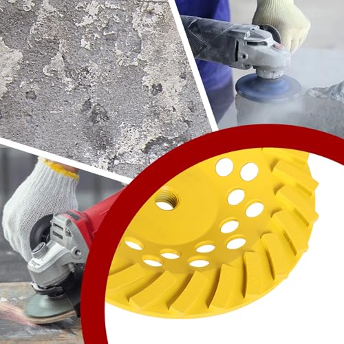 findmall 7 Inch Diamond Cup Grinding Wheel Turbo Row Grinding Wheel Angle Grinder Disc FIt for Grinder Polishing and Cleaning Stone