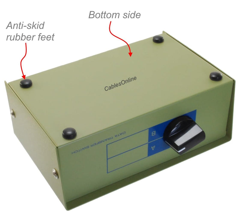 CablesOnline 2-Way A/B RJ45 Metal Rotary Manual Switch Box (SB-034)
