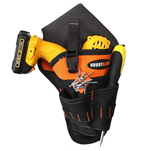 MELOTOUGH Heavy Duty Framing Nail Gun Tool Bag with Extra Storage Pockets + Impact Driver Holster Drill Holster for Tools and Drill bits