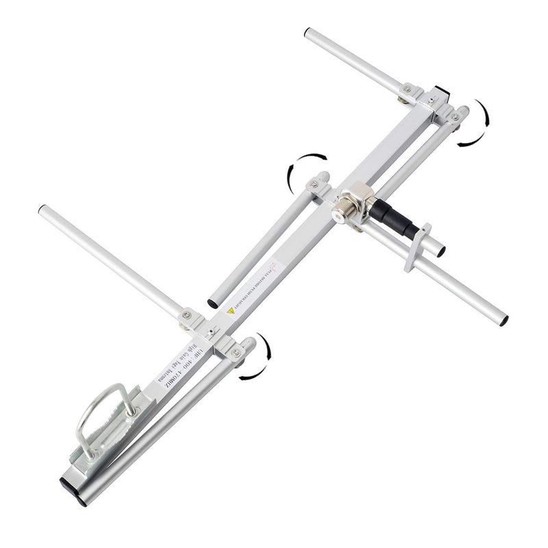 HYS Foldable UHF Yagi Antenna, 70CM 400-470Mhz Aluminium Alloy Outdoor Antenna, Aluminium Alloy GMRS Base Antenna for Yaesu Motorola Icom Kenwood Radio Transceiver HT Repeater