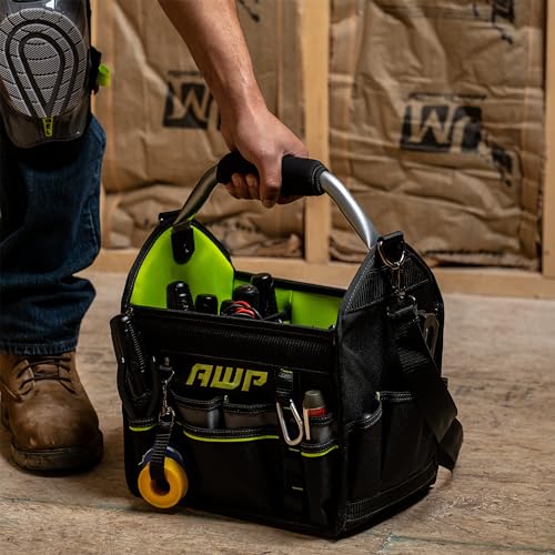 AWP 12 Inch Pro Tool Tote with Rotating Handle for Easy Tool Access, Water-Resistant Construction & Zep Professional Sprayer Bottle 32 ounces - Up to 30 Foot Spray, Adjustable Nozzle