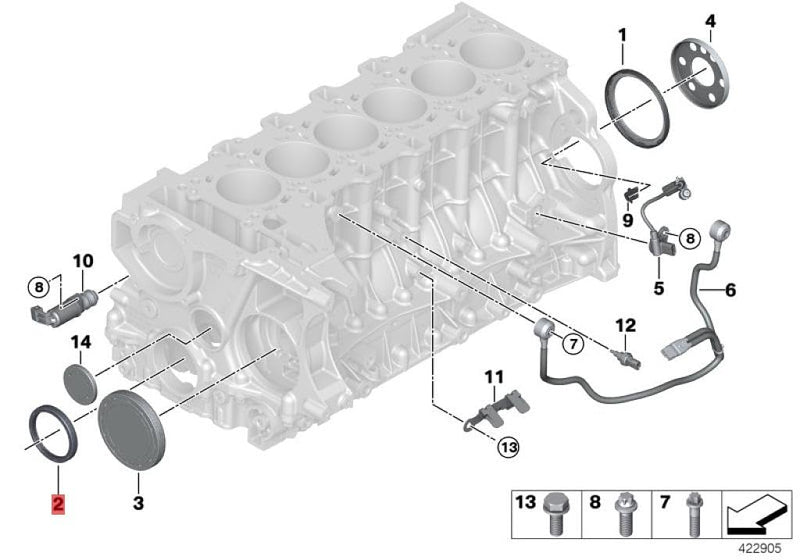 Crankshaft Front Oil Seal 11118618864 11117593353 11117547842 for BMW N20 N52 525I 523I 530I 535I 730I 740I 325I 320I 330I 130I 640I X1 X3 X4 X5 X6 Z4 E70 E71 F25 E84 E90 F10 F02