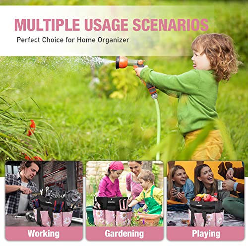 WORKPRO Garden Pruning Shears with WORKPRO Garden Tool Bag, Pink