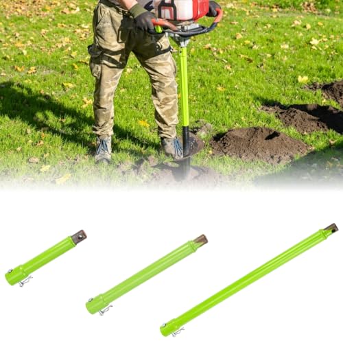 3 Pcs Auger Extension Drill Bits Set, 3/4" Shaft, Green, 7.7/11.4/19.3 in