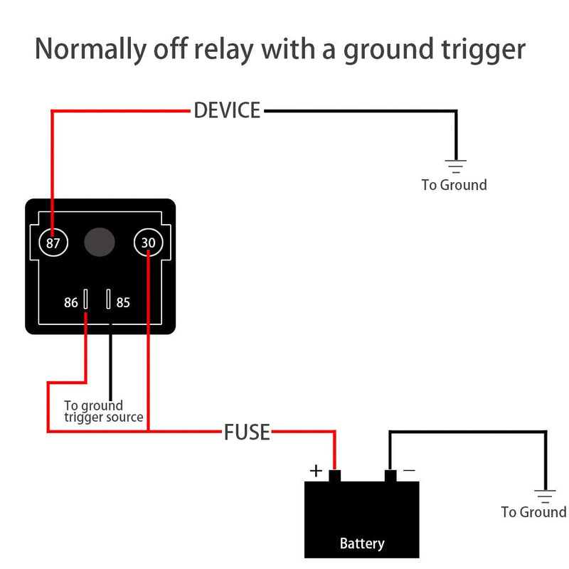 irhapsody Relay 120A, 12V Continuous Duty Relay, 4 Pin High Current Relay, Split Charge Relay Switch, Spst High Power On/Off Heavy Duty Starter Relay 12v-120a-4pin