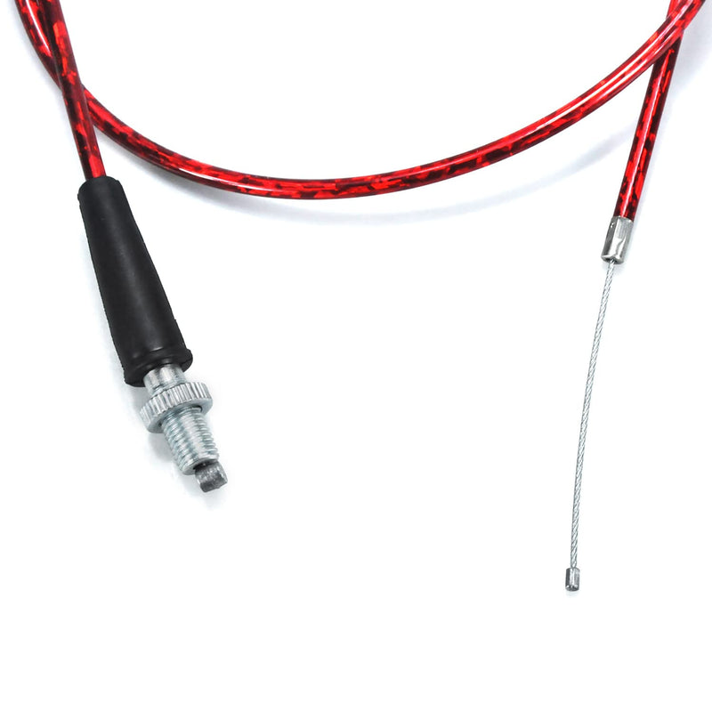 50'' Throttle Cable for Predator 212cc 6.5hp Coleman CT100U CT200U BT200X Baja Warrior Doodlebug Db30 Mb165 Mb200 MOTOVOX MBX10 MBX11 MBX12 RT200 Mini Bike GX160 GX200 Pit Dirt Bike Parts Red