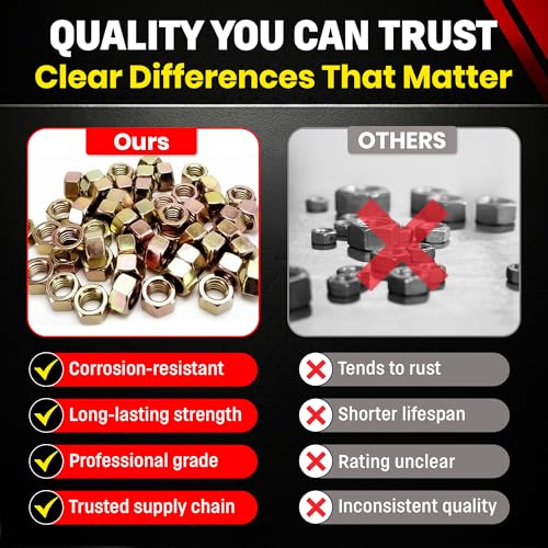 Chenango Supply 1/2-13 Grade 8 Hex Nuts 50 1/2-13 Hex Nut