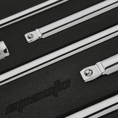 EPAuto 9-Piece Wobble Extension Set 1/4'', 3/8'', 1/2'' Drives Cr-V Steel