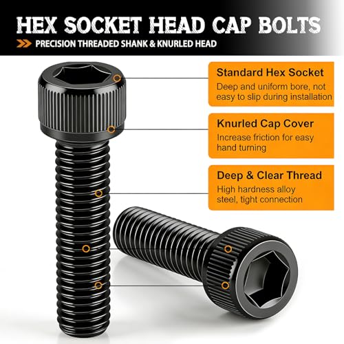 mankk 1015PCS M3 Screws Kit 400PCS Metric Grade 10.9 Flange Bolts and Nuts