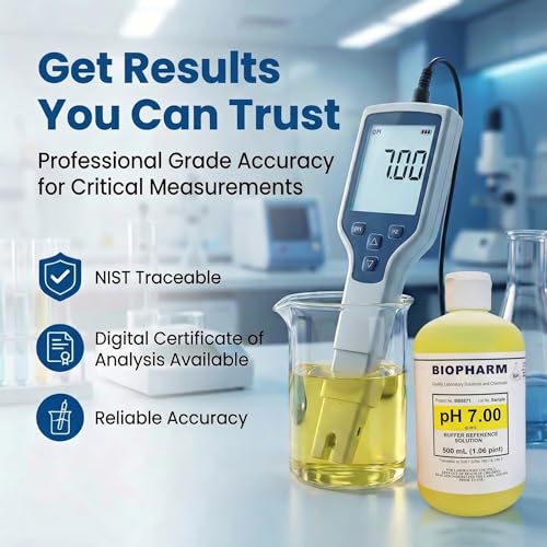Biopharm pH 4.00, 7.00 & 10.00 Calibration Buffers & ESS, 250mL Ea (4-Pack)