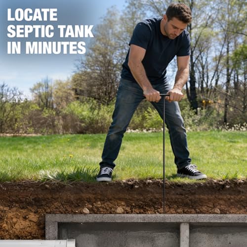 HOMESTEAD 36-Inch Soil Probe Rod with wide T handle, Comfortable Grip for Locating underground pipes and septic tanks 36 Inch