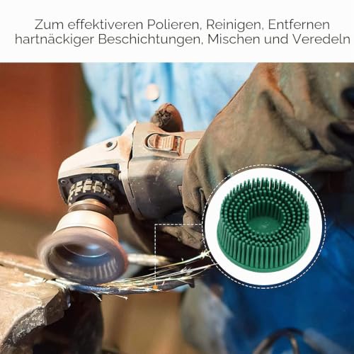 Yctze 2 Inch Bristle Disc 80 Grit Silicon Carbide Green for Angle Grinder Drill Rotary Tools Mini Grinder