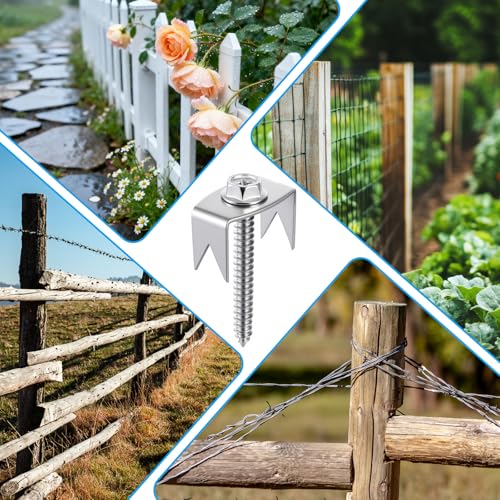 150 Pcs Fence Staples 304 Stainless Steel with Hex Adapter 150