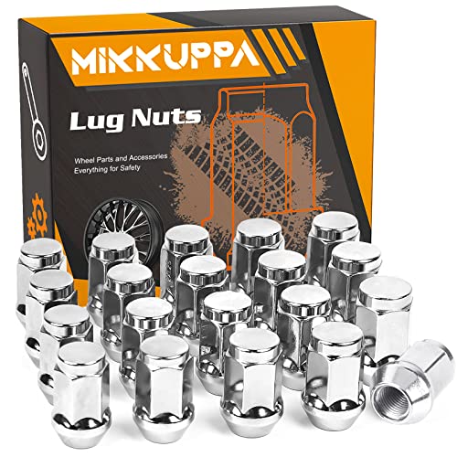 MIKKUPPA M12X1.25 Lug Nuts & Lug Blots 20pcs Chrome Closed End Lug Nuts Lug Blots
