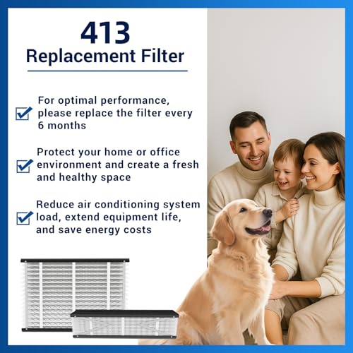 413 MERV 13 Air Filter, 16x25x4, Compatible with AprilAire, Luxunik, 1-Pack 413 [1 Pack]