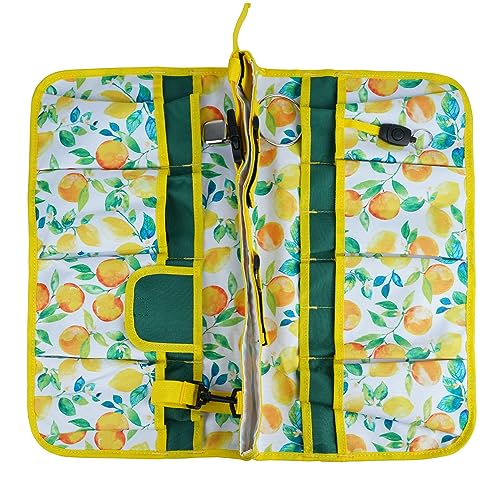 MELOTOUGH Bucket Idea Bucket Tool Organizer for Garden Tools Fit 3.5 to 5 Gallon Bucket, Work Knee Pads for Men Women Construction, Flooring, Roofing - Comfortable and Non Slip(Yellow Flower & Orange)