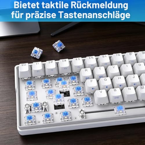 Pack of 60 Transparent Blue Keyboard Switches with Puller, 3-Pin Mechanical Keyboard, Gaming Keyboard Clicker, PC Accessories for Home, Office | PC Accessories for Home and Office, Transparent Blue