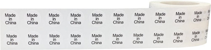Made in China Labels .5 Inch Round Circle Dots 1,000 Total Adhesive Stickers (Pack of 2) 1/2" Circle (Pack of 2)