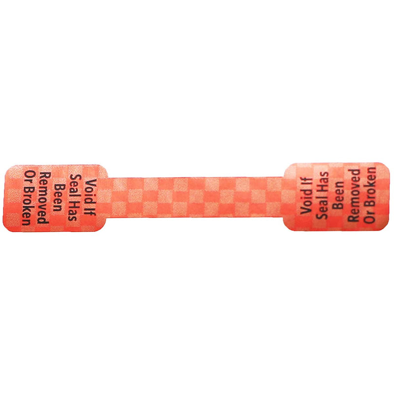 Void If Seal Has Been Broken Or Removed Red Metallic Small Tamper Labels, 0.5 x 2.75 Inches, 500 Total Labels