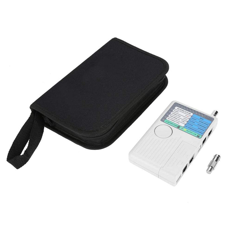 Network Cable Tester LAN Cable Test 4 in 1 Remote Control Tester Portable LAN Network Cable Tester Meter USB BNC Cable Tester for UTP STP RJ11 RJ45 Remote Cable Tester