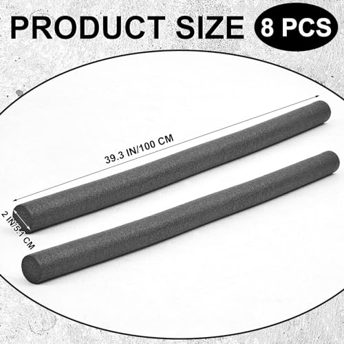 Pangda 8 Pcs Foam Backer Rod for Gaps Concrete Crack Filler 2 Inch x 26.25 ft Caulk Saver Bulk Gray Concrete Expansion Joint Filler Driveway Crack Filling for Joints Gaps Filling Industrial Sealants 2 x 39.3 Inch
