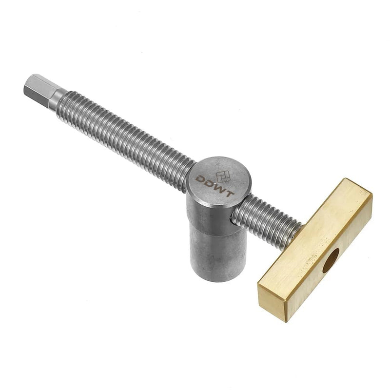 DDWT 2 Pack Bench Dog Clamp Dog Hole Clamp with 4 Pack Bench Dogs Woodworking 3/4 Inch Adjustable Workbench Stop Stainless Steel Brass (19mm)
