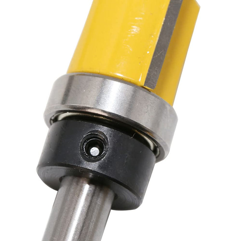 ASNOMY 4pcs flush cutter with 8 mm shaft, copy router, groove cutter, rod cutter, made of steel, wood cutter, professional cutter, woodworking cutting tool, wood cutter router bit