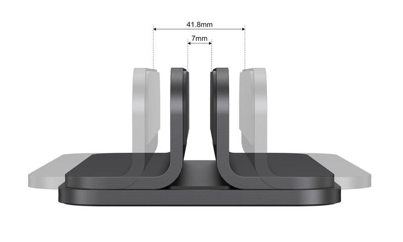 Aluminum Laptop Vertical Stand Organizer, Sturdy Laptop Computer Holder Desktop Stand Compatible with New Retina Apple MacBook Pro/Air, Mac mini and iPad Pro - Black