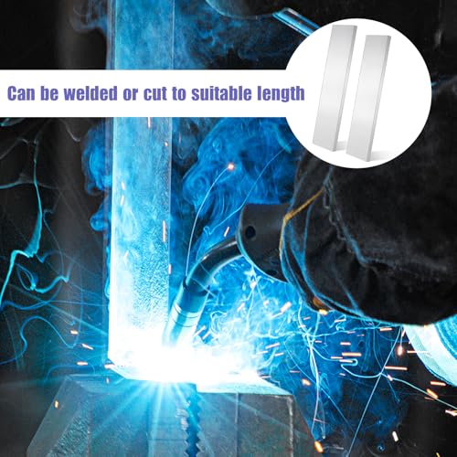 2 Pack 3/8" Thick x 3" Width x 12" Length Aluminum Flat Bar, 6061 General Purpose Plate, T6511 Solid New Mill Stock, Extruded Aluminum Bar for Industrial Building and DIY