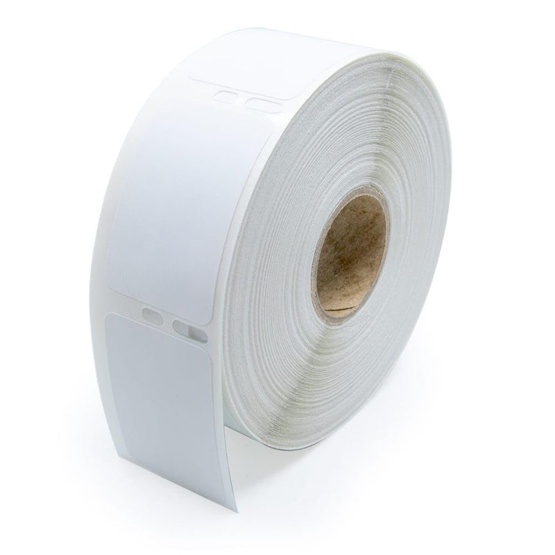 LabelValue LV-30347 Polypropylene Labels Compatible with Dymo LW450 Series Label Printers - 1 x 1-1/2 Inch - White - Permanent Adhesive - 750 Labels Per Roll