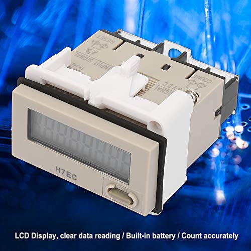 Garosa DC 3-36V H7EC-NV LED Digital Counter with 8 Digit LCD Display Counting Range 0-99999999 Digital Electric Counter with Counter Holder