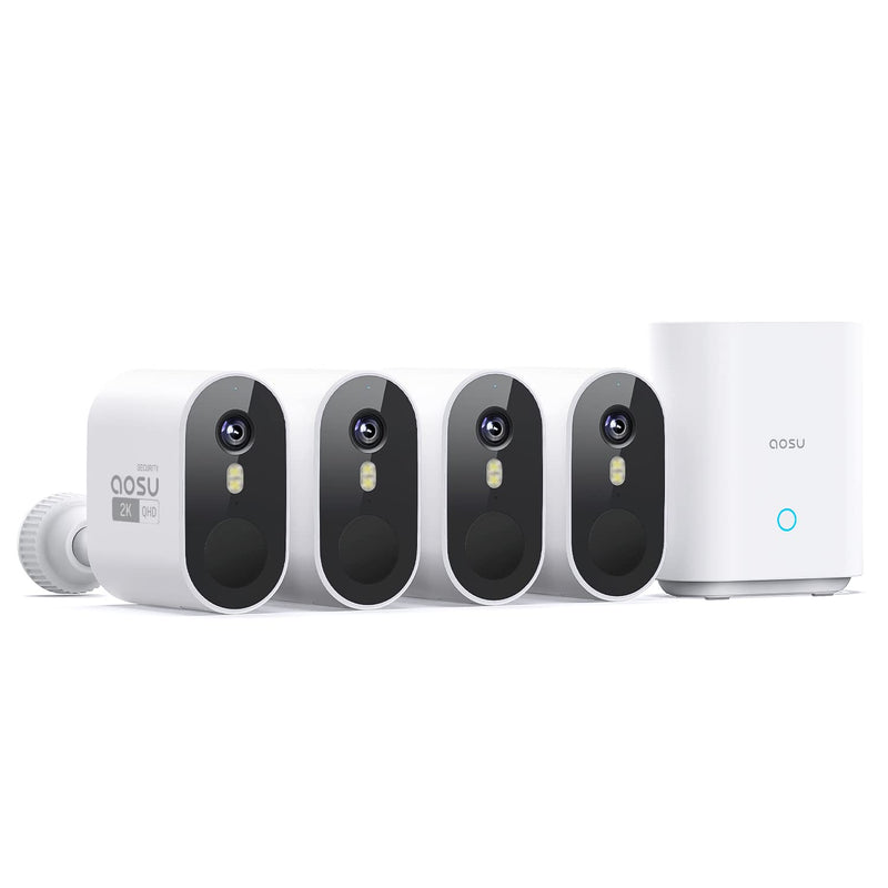 AOSU 2K Add-on Camera, Requires WirelessCam/SolarCam HomeBase (NOT Doorbell HomeBase), Up to 4 Cameras Can be Connected to 1 Homebase Add-on-Cam