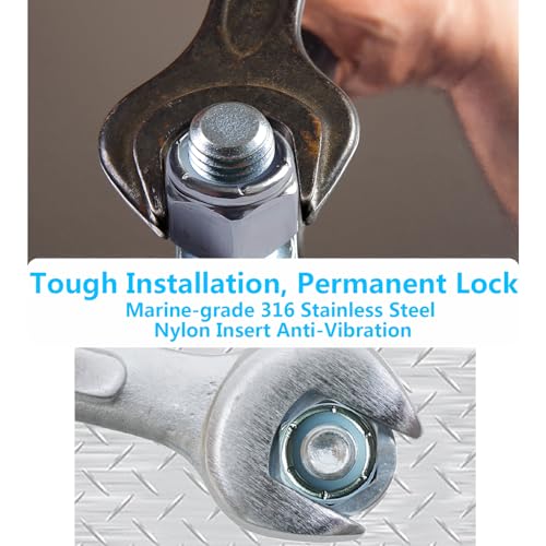 Marine Grade 316 Stainless Steel with Nylon Insert Lock Nuts Coarse Thread Nuts（1/4-20 5/16-18 3/8-16 1/2-13）