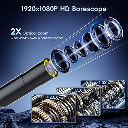 32.8FT Endoscope Camera with Light-1080P HD Borescope Inspection Camera 10M