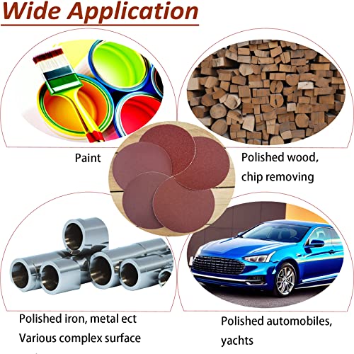 100 PCS 5" PSA Sanding Discs -20 Each of 60, 80, 120, 180, 240, Grit- 5 Inch Self Adhesive Stickyback Sandpaper Discs for DA Sander, Sand Automotive Car Paint, Woodworking Wood, Metal
