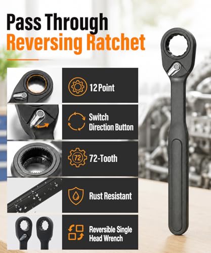 48 Piece 1/4-Inch Socket Set, SAE & Metric Multi-purpose sockets 48pc1/4”