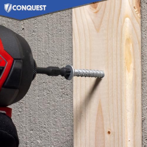 Conquest T-30 Flat Head Concrete Screws with Drill Bit 1/4” x 3-1/4” 1/4" x 3-1/4"
