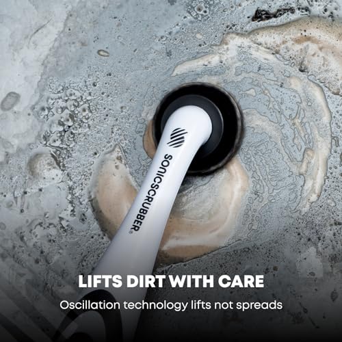 SonicScrubber Household Cleaning Brush - Electric Scrubbing Brush - Home, Kitchen & Bathroom - Removes Mould & Cleans Grout (Washing-Up System) Washing-up System