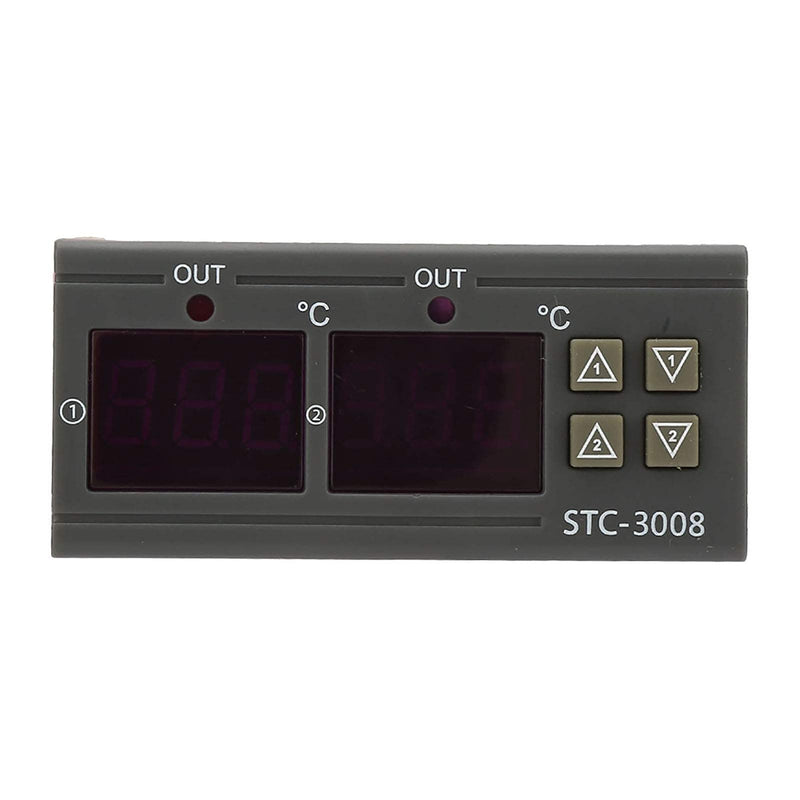Digital Temperature Controller -3008 Thermostat Heating Cooling with Two Probes for Fridge Greenhouse Aquarium (24 V) 24v