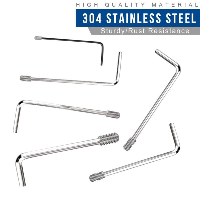 AXK 666Pcs Flat Point Set Screw Stainless Steel Hexagon Socket Grub Screw Kit M2 M3 M4 M5 M6 M8 Headless Screw Set Assortment Kit 666PCS Stainless Steel