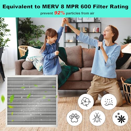 20x25x1 in. MERV 8 Reusable Washable HVAC Furnace Air Filter 20" x 25" x 1"