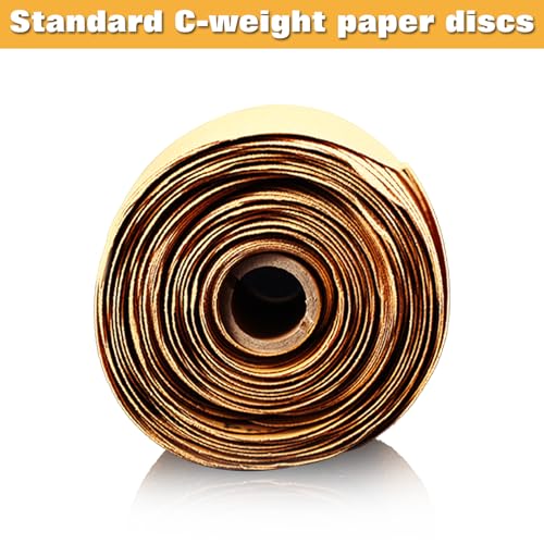 SPEEDWOX 100 Pcs 100 Grit Sandpaper Roll 5 inch Round Sanding Discs Adhesive Back PSA Sticky Back No Hole Stick and Sand Sandpaper for Wood, Auto Body Repair, Marine, Paint, Metal and Plastics