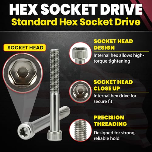 Chenango Supply 5/16-18 x 3" Stainless Socket Head Cap Screws