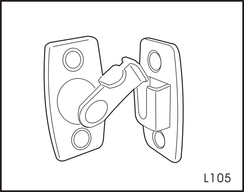 QCAA Heavy Forged Solid Brass Door Latch, 90 Degree Right Angle Door Latch Buckle for Doors & Windows, Small, 1.75", Satin Chrome, 2 Pack, Made in Taiwan Satin Chrome-1.75"